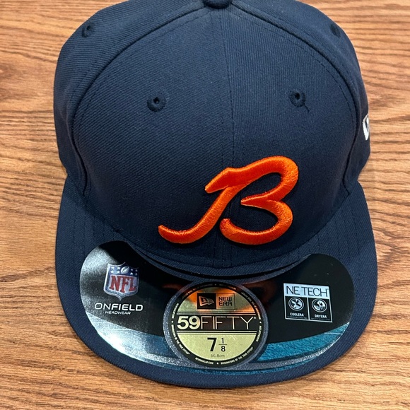 NEW Chicago Bears New Era 59FIFTY B logo NFL onfield fitted Hat - Picture 1 of 3